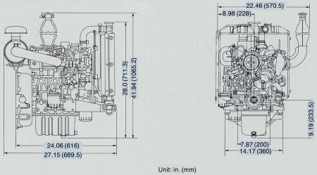 Kubota D905-bg Abmessungen